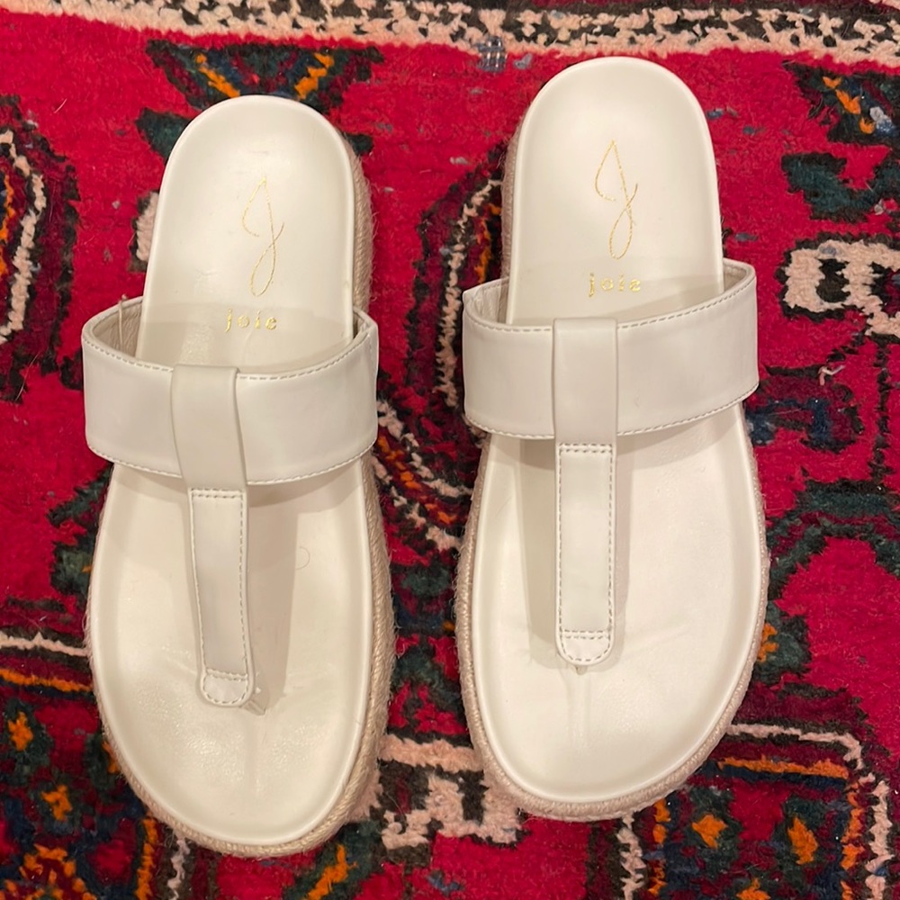 joie white sandals